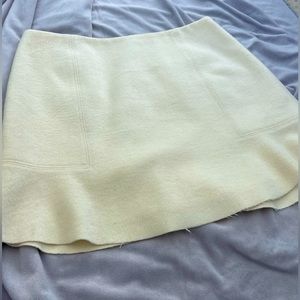 Madwell Boulevard Winter white, wool blend miniskirt, Size 6